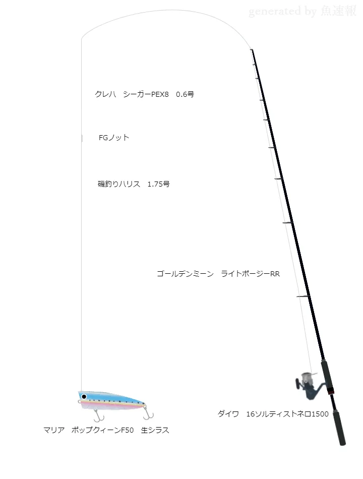 ソルトルアータックル ゴールデンミーン ライトポージーRR ダイワ 16ソルティストネロ1500 