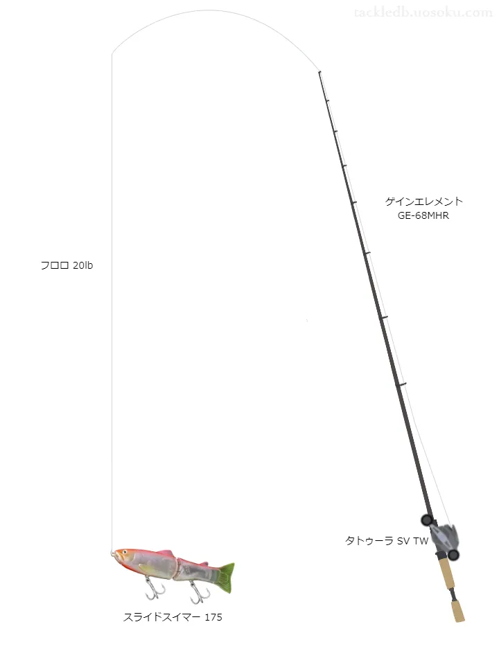 霞ヶ浦水系ビッグベイト用タックル【ニュースライドスイマー175】