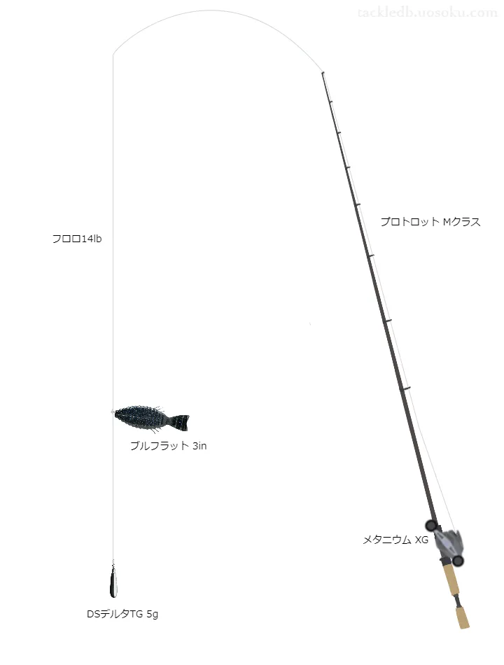 【黒田健史】霞ヶ浦 ブルフラット3inヘビダン用タックル