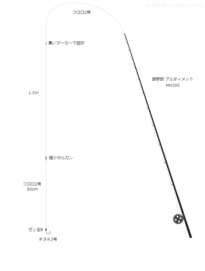 南港新波止ヘチ釣り仕掛け・タックル