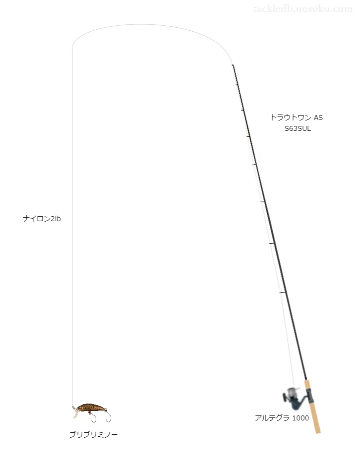 エリアトラウトに関するタックル、仕掛け図解