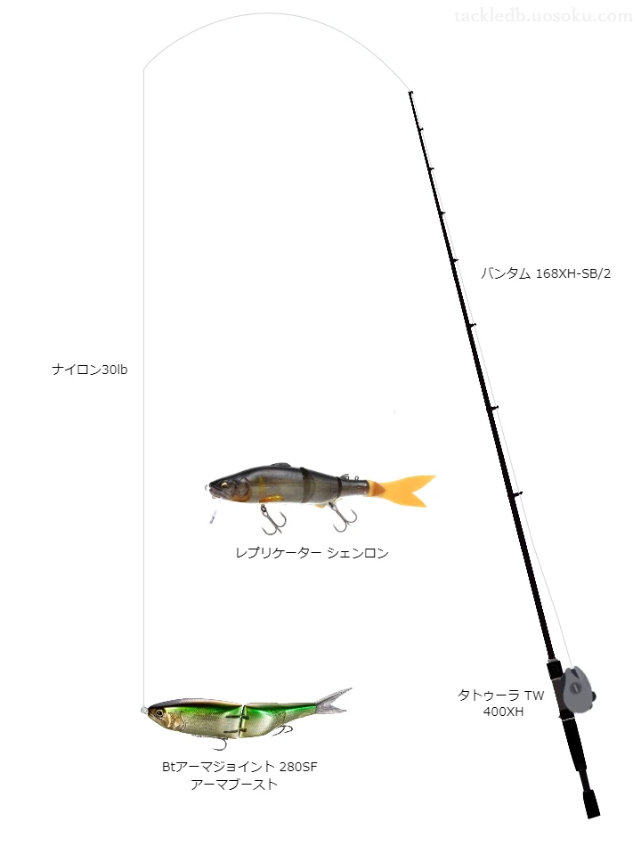 バス釣りに関するタックル、仕掛け図解