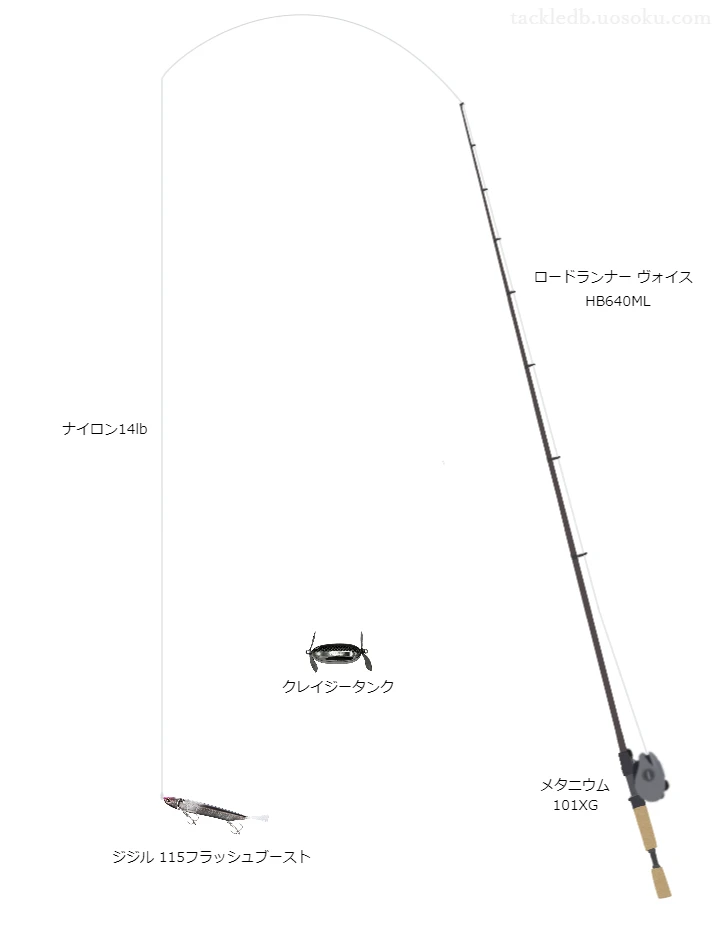 【大隅湖】ジジル115フラッシュブーストのためのバス釣りタックル【ロードランナーヴォイスHB640ML】