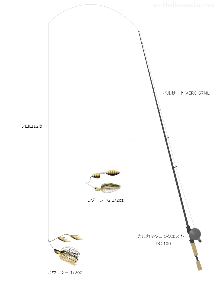 バス釣りに関するタックル、仕掛け図解