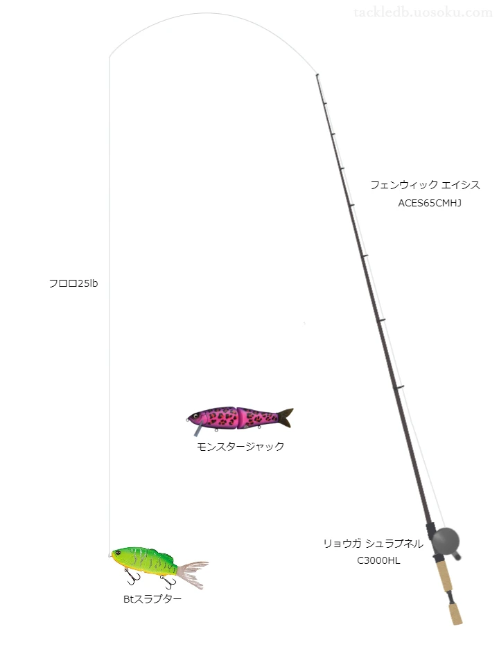 バス釣りに関するタックル、仕掛け図解