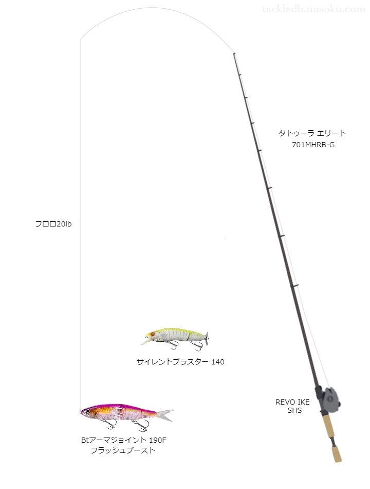 バス-Xフロロ20lbをREVOIKESHSと共に使用したバスタックル【仮想インプレ】