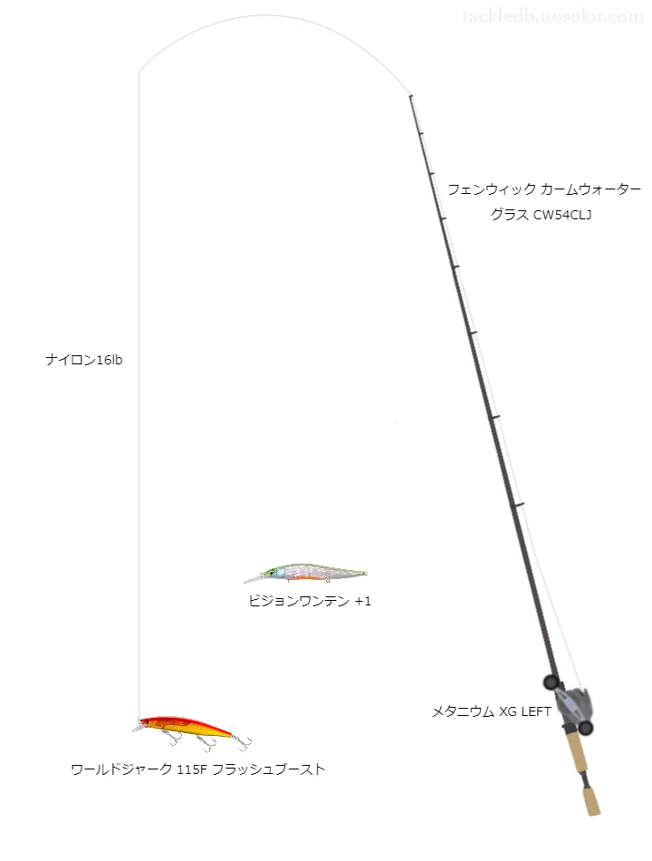 フェンウィックカームウォーターグラスCW54CLJとメタニウムXGLEFTのバランスによるバス釣りタックル【仮想インプレ】