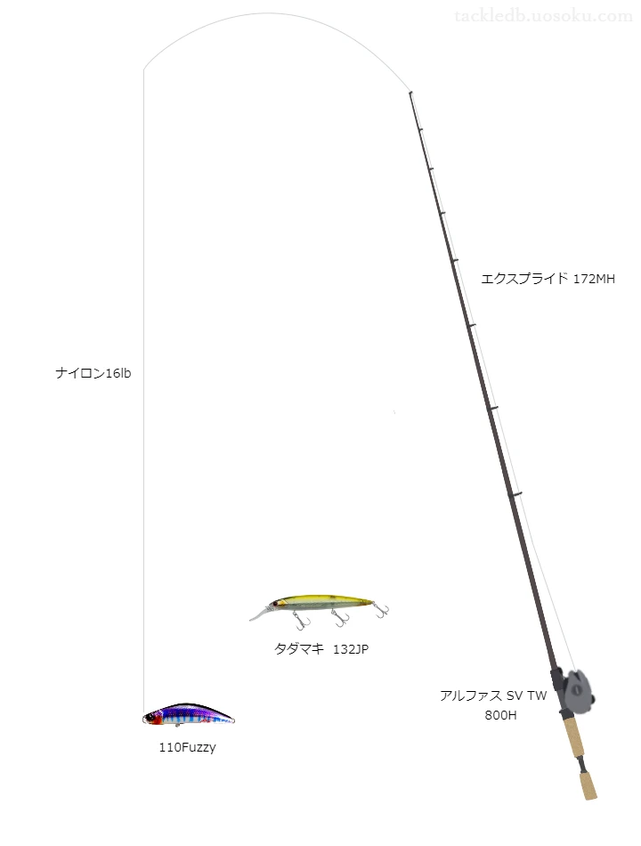 中級者に適したバス釣りタックル。エクスプライド172MHとダイワのリール