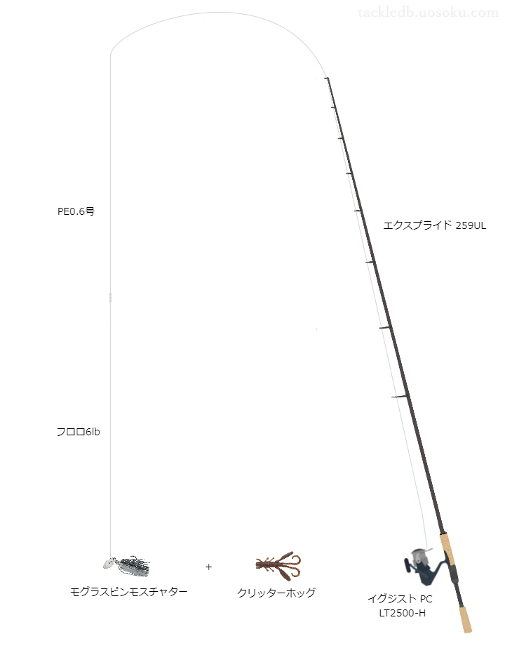 バス釣りに関するタックル、仕掛け図解