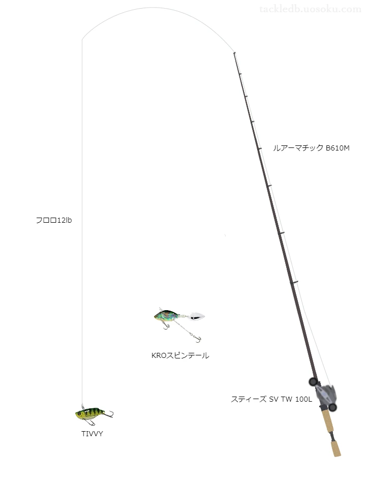 【大釜池】TIVVYのためのバス釣りタックル【ルアーマチックB610M】