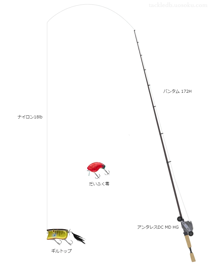 バス釣りに関するタックル、仕掛け図解