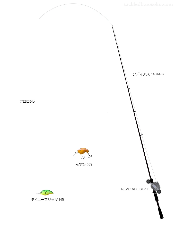 中級者に適したバス釣りタックル。ゾディアス167M-Sとアブガルシアのリール