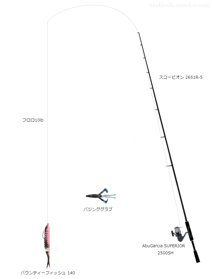 バス釣りに関するタックル、仕掛け図解