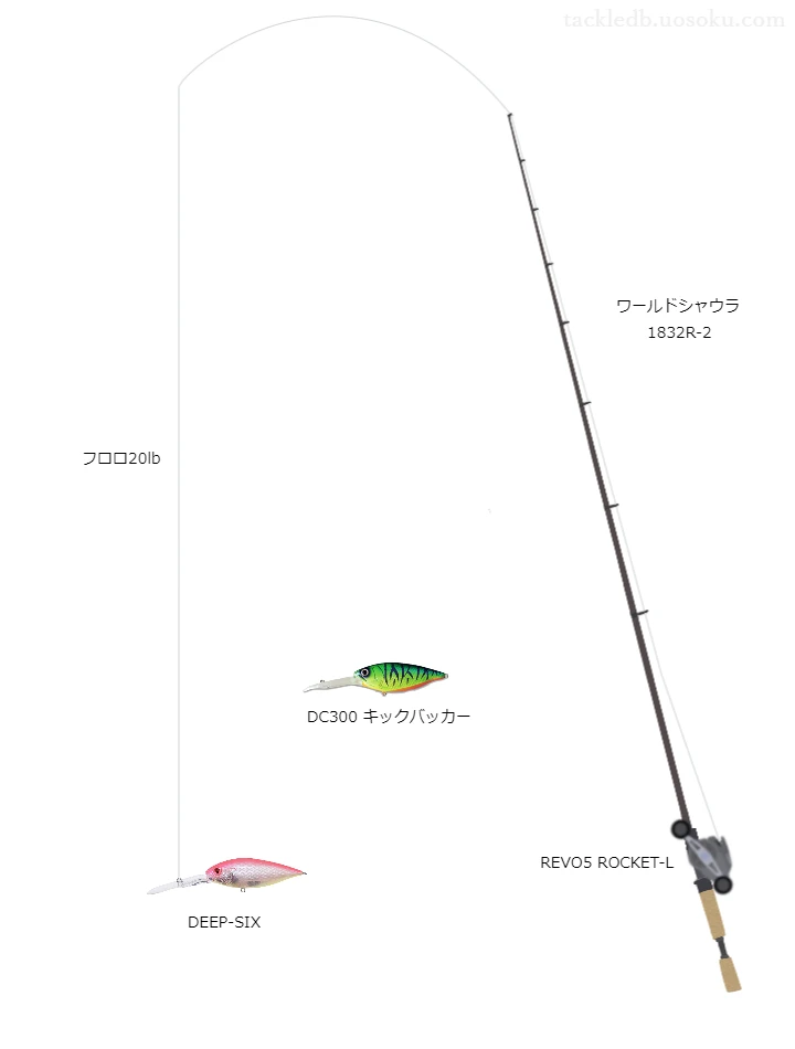 シーガーR18フロロリミテッド20lbをREVO5ROCKET-Lと共に使用したバスタックル【仮想インプレ】