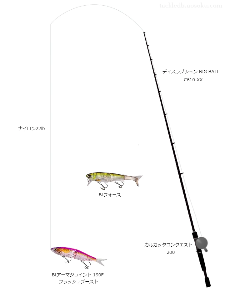 バス釣りに関するタックル、仕掛け図解