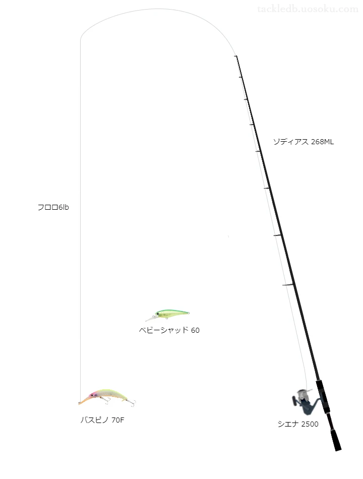 【野池】バスピノ70Fのためのバス釣りタックル【ゾディアス268ML】