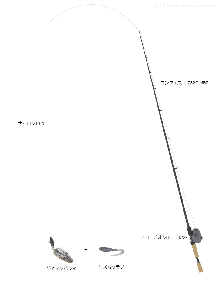 バス釣りに関するタックル、仕掛け図解