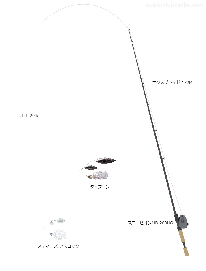 バス釣りに関するタックル、仕掛け図解