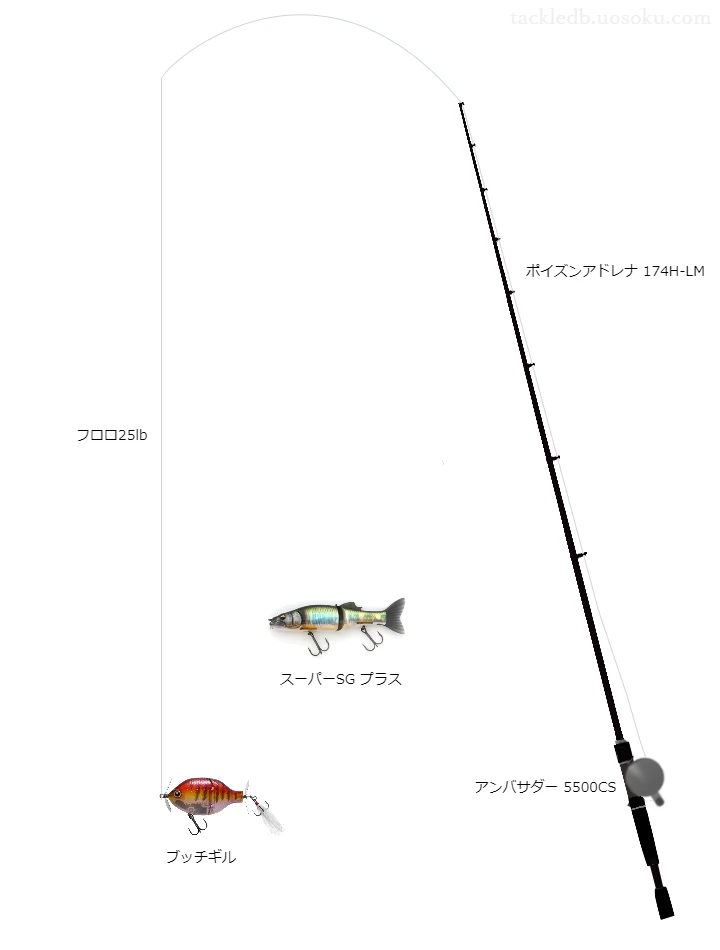 【小原谷堰】ブッチギルのためのバス釣りタックル【ポイズンアドレナ174H-LM】