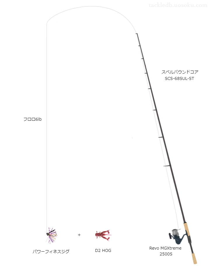 エクスレッドtypeNS6lbをレボMGXtreme2500Sと共に使用したバスタックル【仮想インプレ】