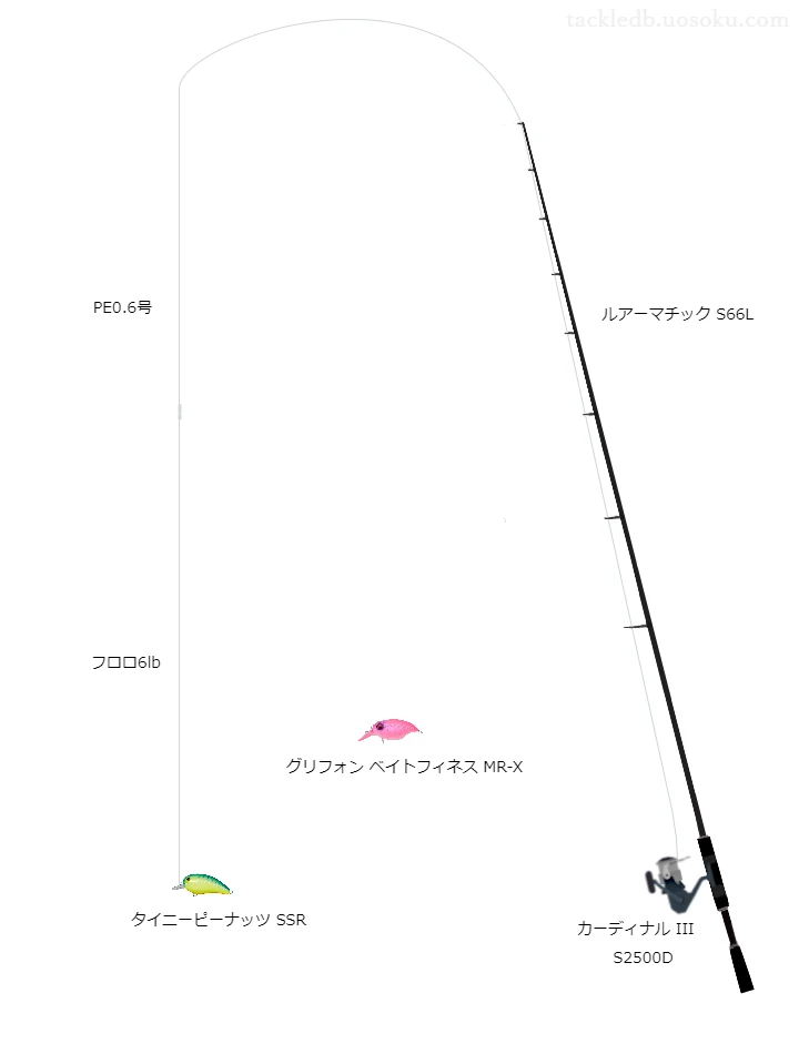 シマノのロッドとアブガルシアのリールでタイニーピーナッツSSRを使うバスタックル。【野池】