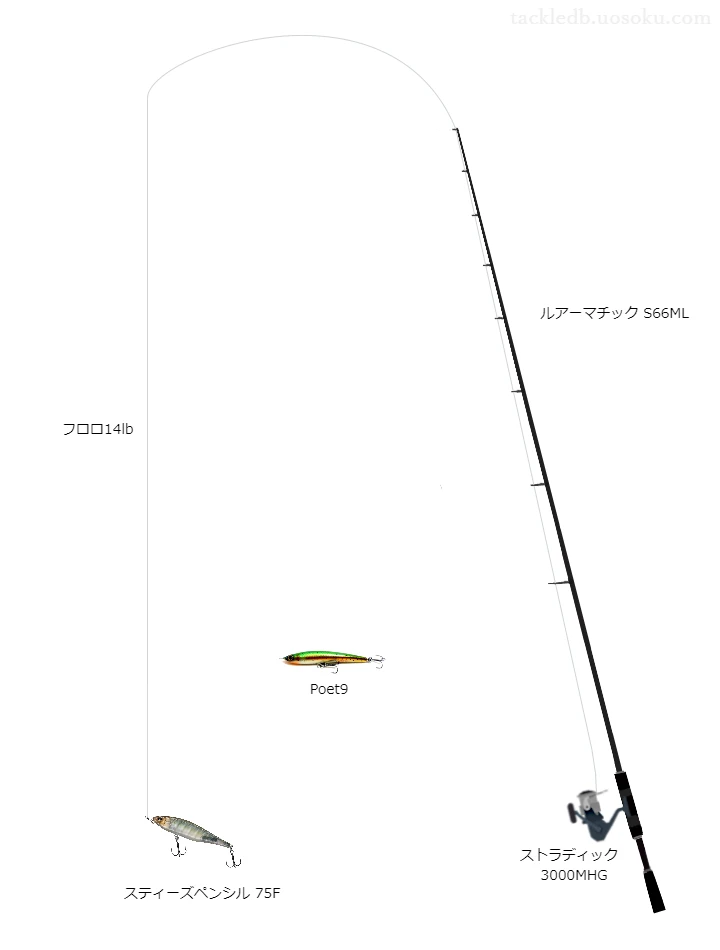 バス釣りに関するタックル、仕掛け図解