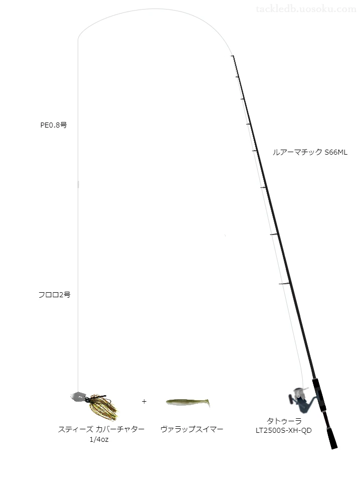 バス釣りに関するタックル、仕掛け図解