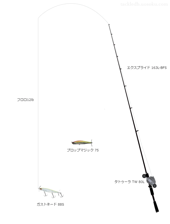 バス釣りに関するタックル、仕掛け図解