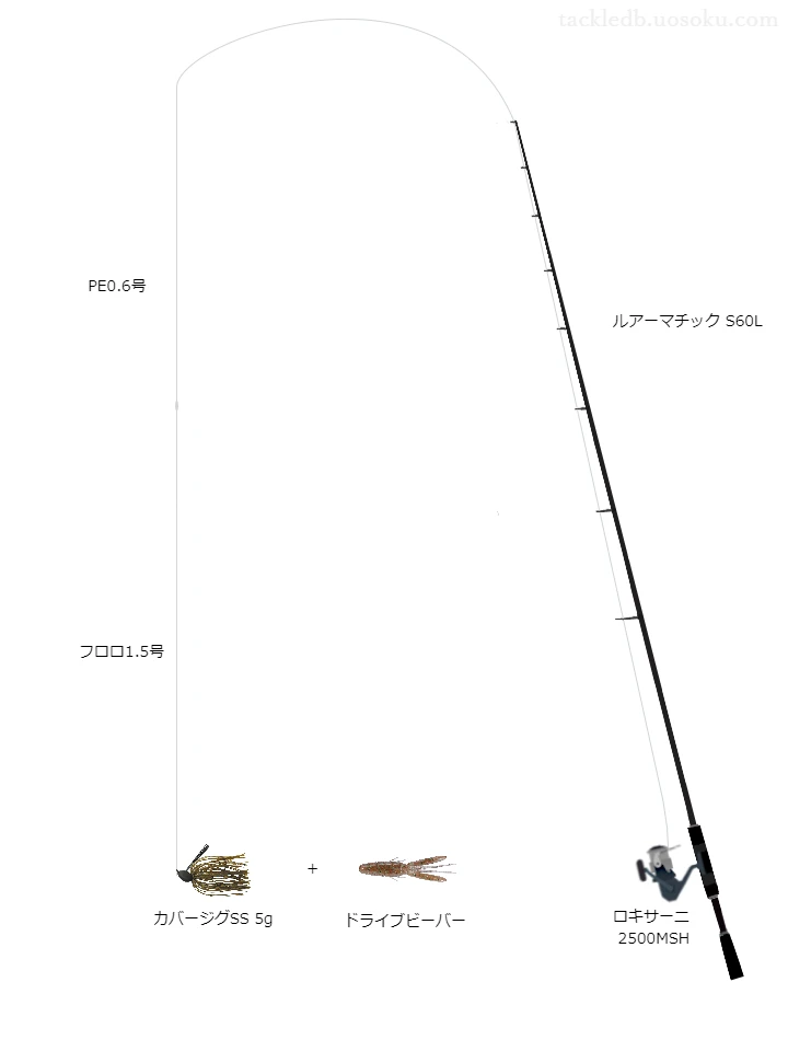 バス釣りに関するタックル、仕掛け図解