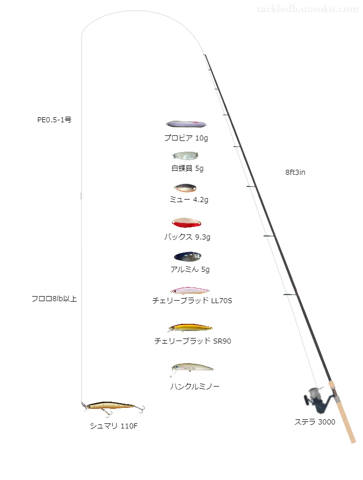 芦ノ湖トラウトウエーディング用タックル