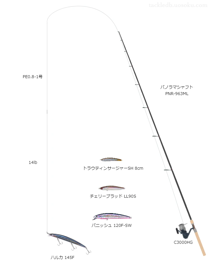 ネイティブトラウトに関するタックル、仕掛け図解