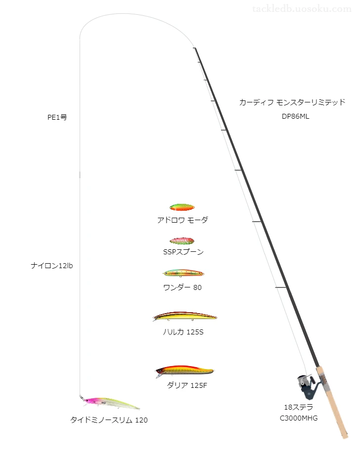 ネイティブトラウトに関するタックル、仕掛け図解