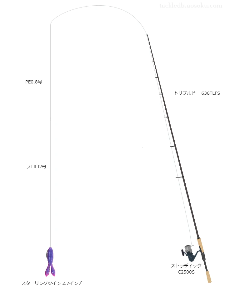 トリプルビー636TLFSとストラディックC2500Sの組合せによるバスタックル【仮想インプレ】