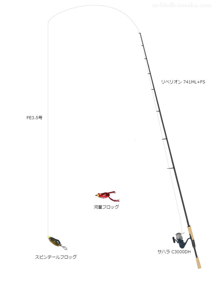 バス釣りに関するタックル、仕掛け図解