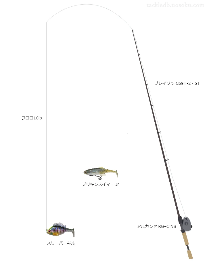 ブレイゾンC69H-2・STとアルカンセRG–CNSのバランスによるバス釣りタックル【仮想インプレ】