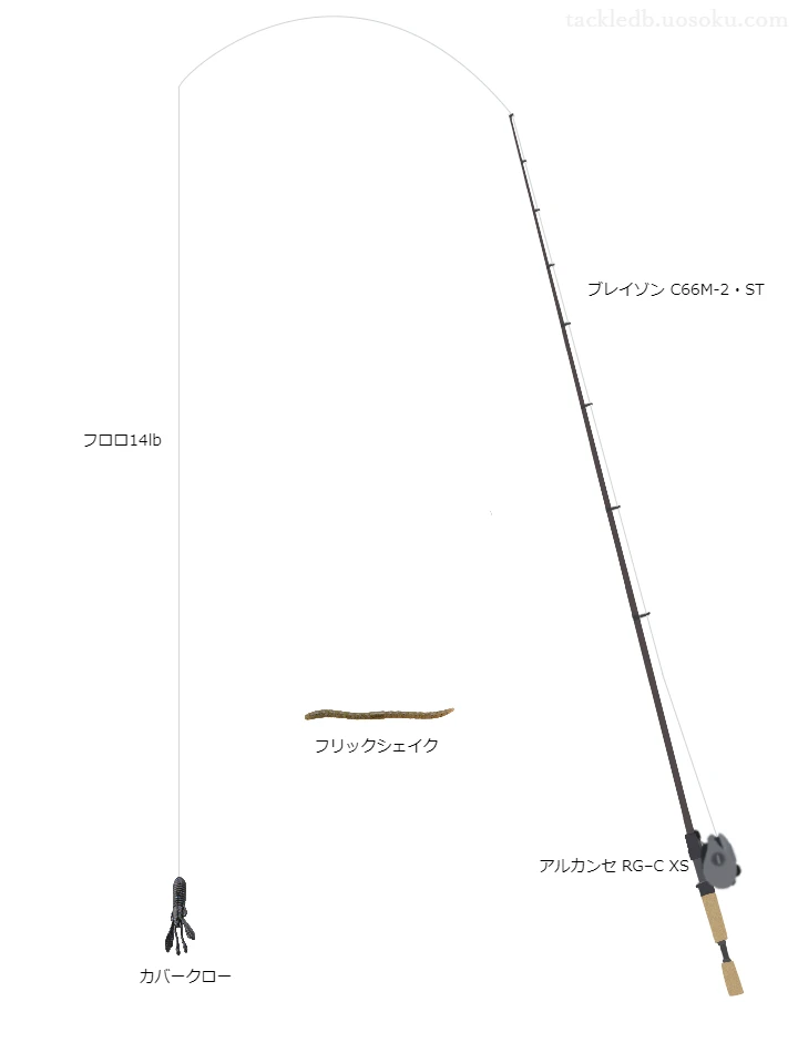 ブレイゾンC66M-2・STとアルカンセRG–CXSのバランスによるバス釣りタックル【仮想インプレ】