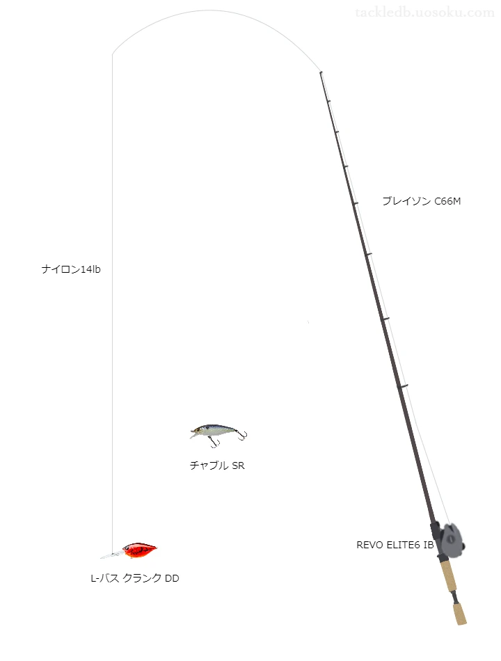 L-バスクランクDDのためのバス釣りタックル【クランクベイト】