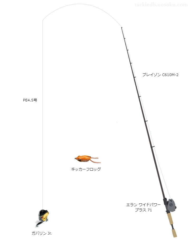 シューター・ステューター4.5号をエランワイドパワープラス71と共に使用したバスタックル【仮想インプレ】