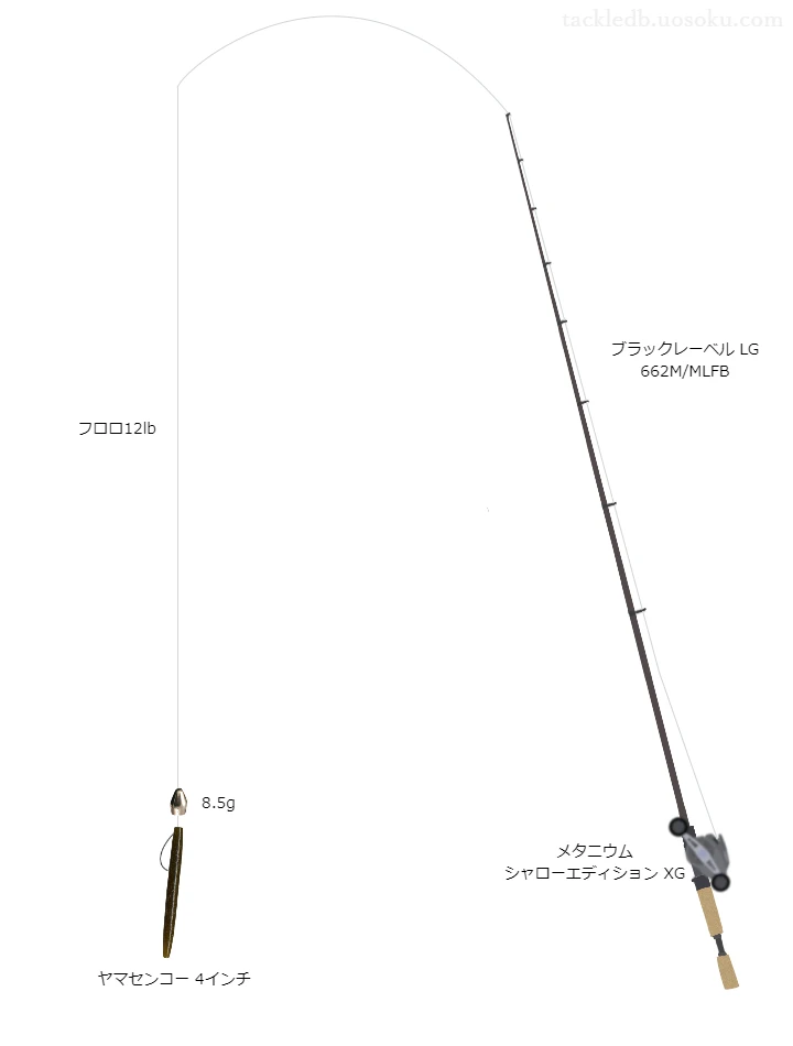 ブラックレーベルLG662M/MLFBとメタ二ウムシャローエディションXGLEFTのバランスによるバス釣りタックル【仮想インプレ】