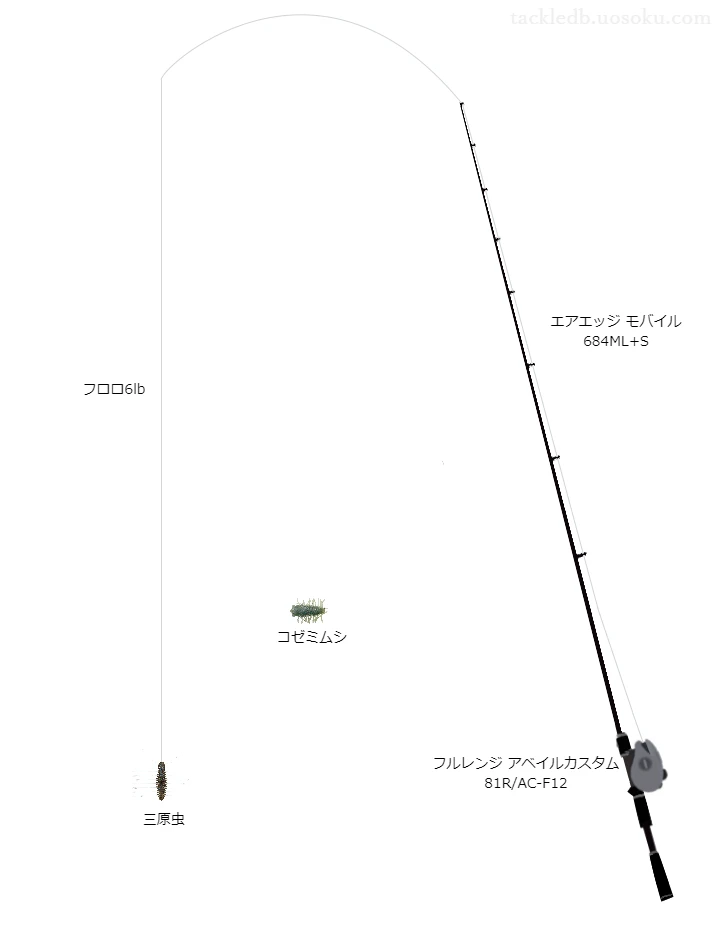 エアエッジモバイル684ML+Sとフルレンジアベイルカスタム81R/AC-F12及び三原虫によるバス釣りタックル