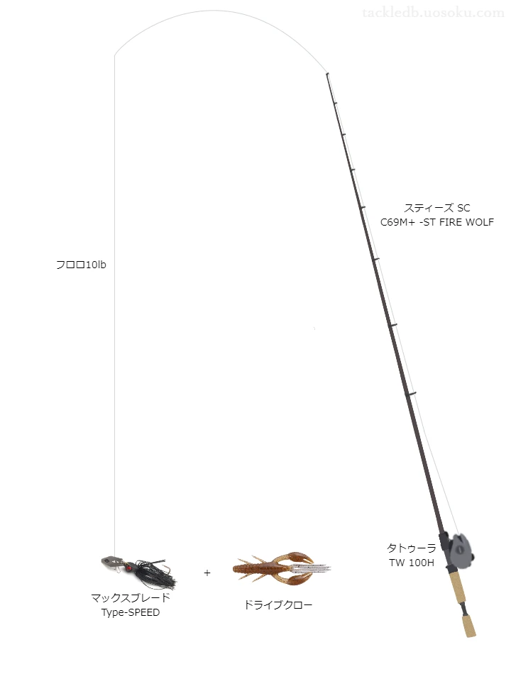 バス釣りに関するタックル、仕掛け図解