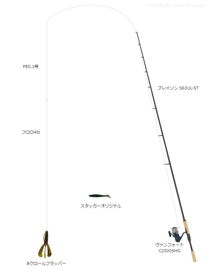 バス釣りに関するタックル、仕掛け図解