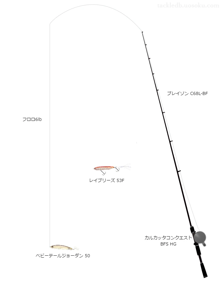 ブレイゾンC68L-BFとカルカッタコンクエストBFSHGLEFTのバランスによるバス釣りタックル【仮想インプレ】