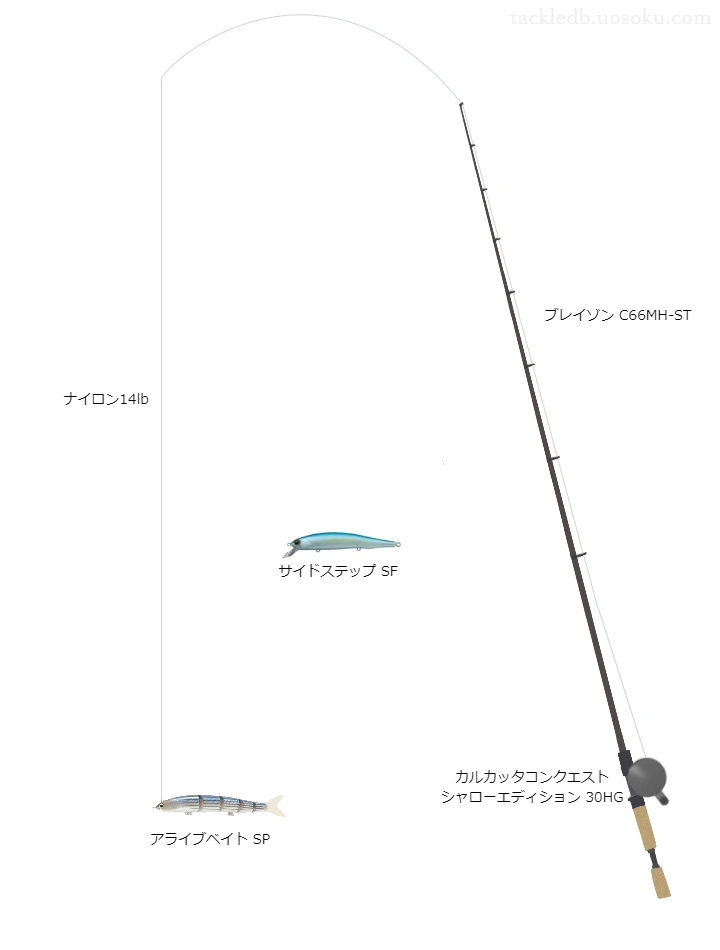 【リザーバー】アライブベイトSPのためのバス釣りタックル【ブレイゾンC66MH-ST】