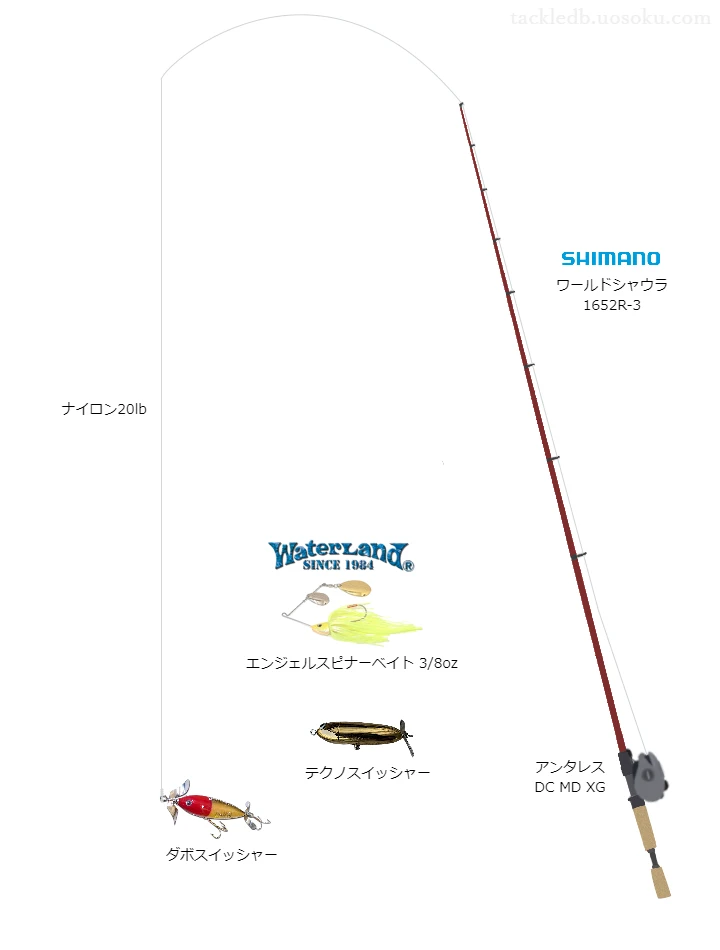 バス釣りに関するタックル、仕掛け図解