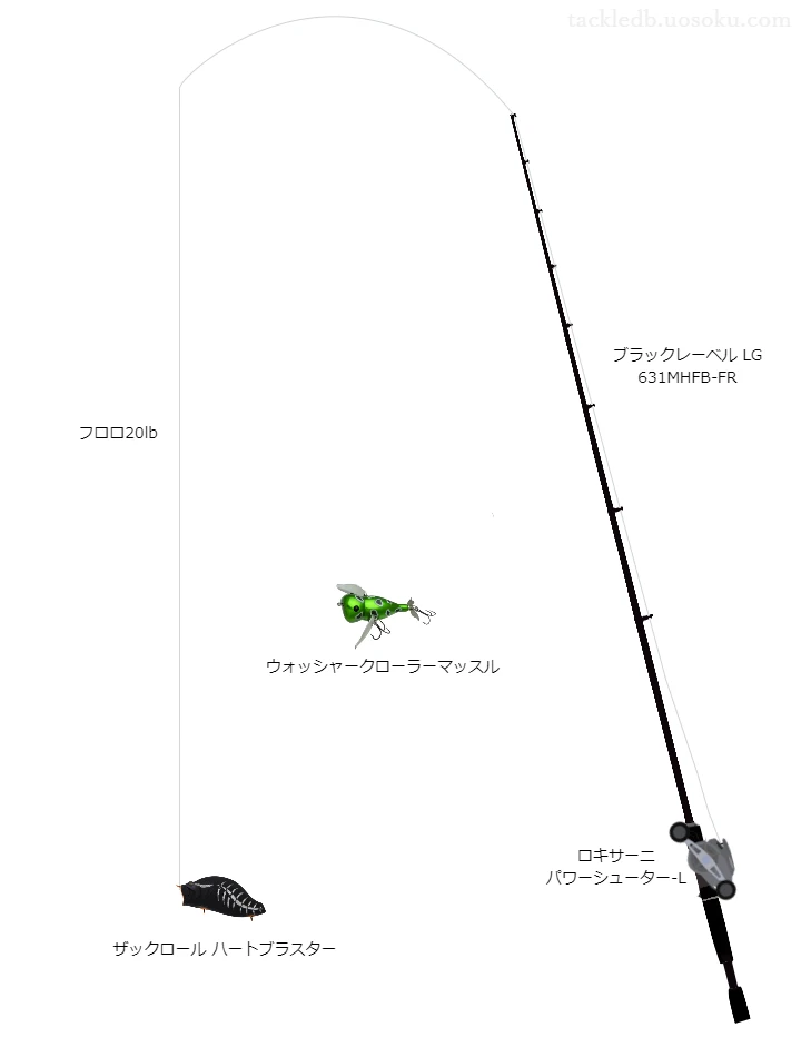 バス釣りに関するタックル、仕掛け図解