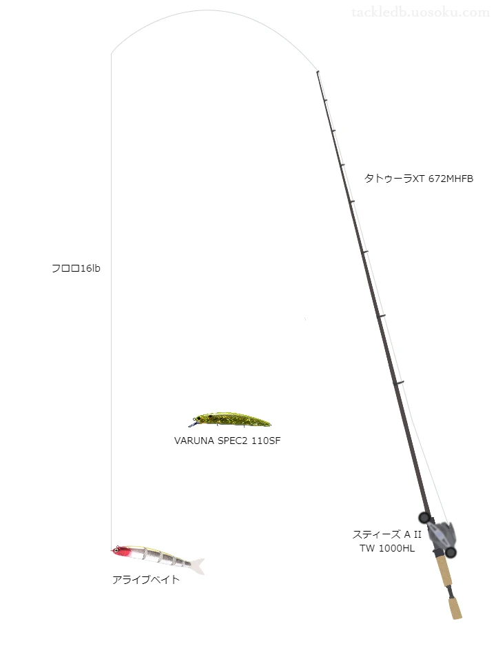 タトゥーラXT672MHFBとスティーズAIITW1000HLのバランスによるバス釣りタックル【仮想インプレ】