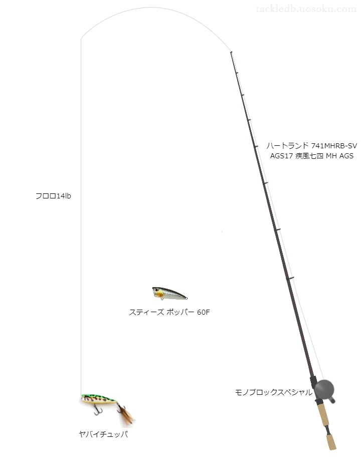 ヤバイチュッパのためのバス釣りタックル。ダイワのロッドとメガバスのリール