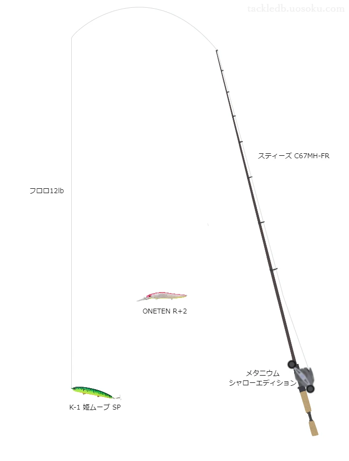 ダイワのロッドとシマノのリールでK-1姫ムーブSPを使うバスタックル。【三川ダム】