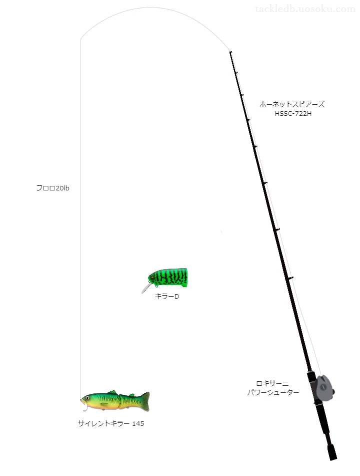 サイレントキラー 145のためのベイトタックル。アブガルシアのロッドとアブガルシアのリール